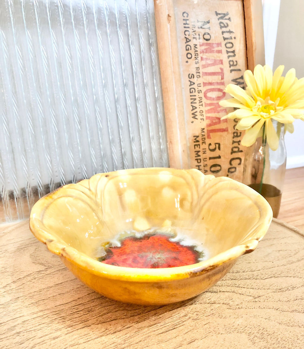 Thumbnail: RARE Vintage 1970’s California Pottery Ceramic Lazy Susan Party Serving Set