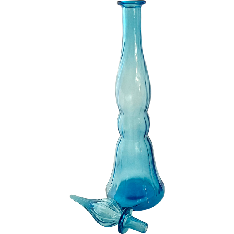 Thumbnail: Vintage Light Blue Empoli/Genie Bottle / 1960’s Collectible Blue Empoli Bottle