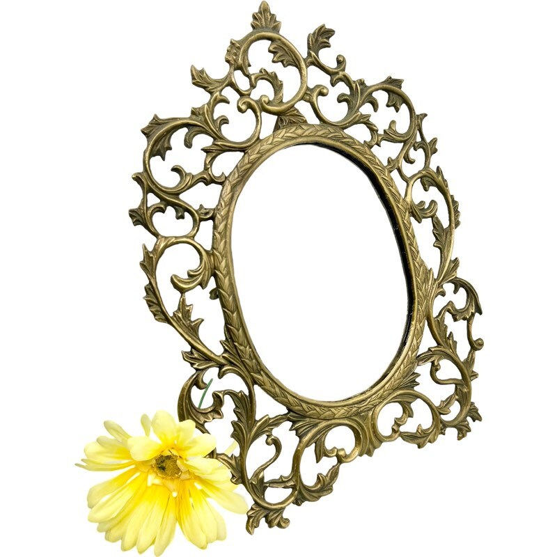 Thumbnail: Vintage GORGEOUS Framed Gold Ornate Vanity Mirror/Table Top Vintage Mirror
