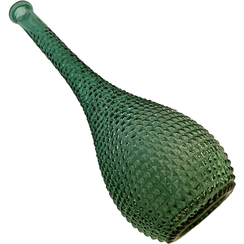 Thumbnail: Vintage Green Empoli/Genie Bottle / 22” Tall Green Diamond Point Empoli