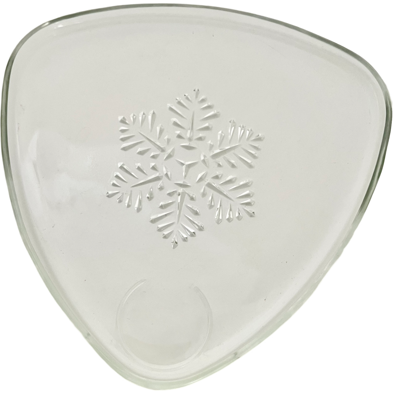 Thumbnail: New Vintage Indiana Glass "Snowflake" Snack Set in Original Box