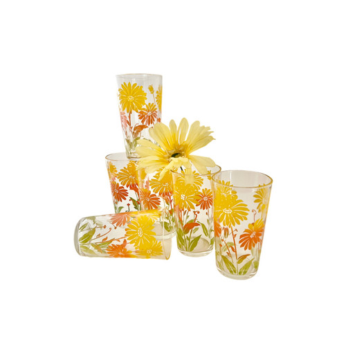 Vintage Swanky Swigs Sunflower Glasses Awesomesauce Vintage