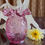 Thumbnail: Vintage Fenton Art Glass Pink Ruffled Daffodils Vase / Vintage Fenton Pink Vase