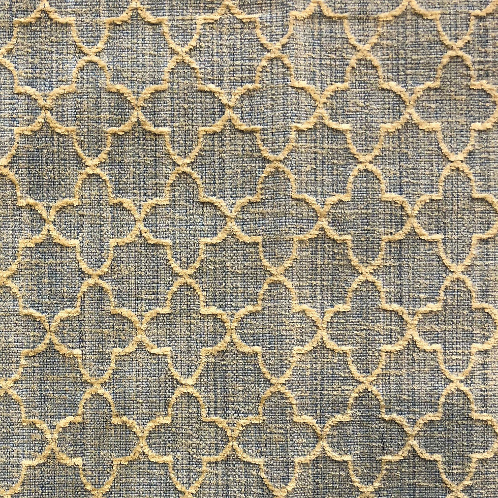 Thumbnail: NEW Luxury Throw Pillow / New Golden Clove Blue and Beige Throw Pillow
