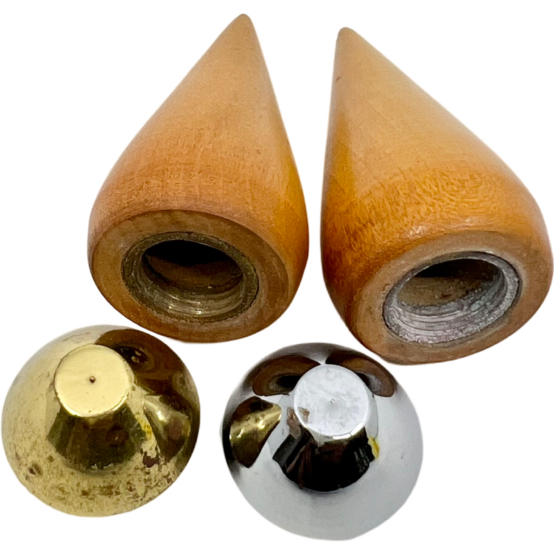Thumbnail: Rare Vintage P.J. Ostergaard Salt Pepper Shakers / Weighted Teardrop Shakers