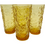 Thumbnail: Vintage Anchor Hocking Lido Milano Honey Gold/Amber SET of 4 Glasses