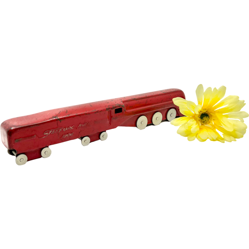 Thumbnail: Vintage 1930's Red Stafford Liner 1006 Art Deco Pressed Steel Locomotive Train