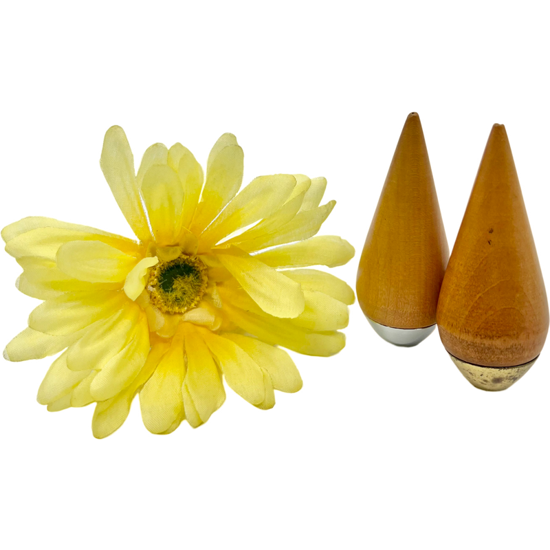 Thumbnail: Rare Vintage P.J. Ostergaard Salt Pepper Shakers / Weighted Teardrop Shakers