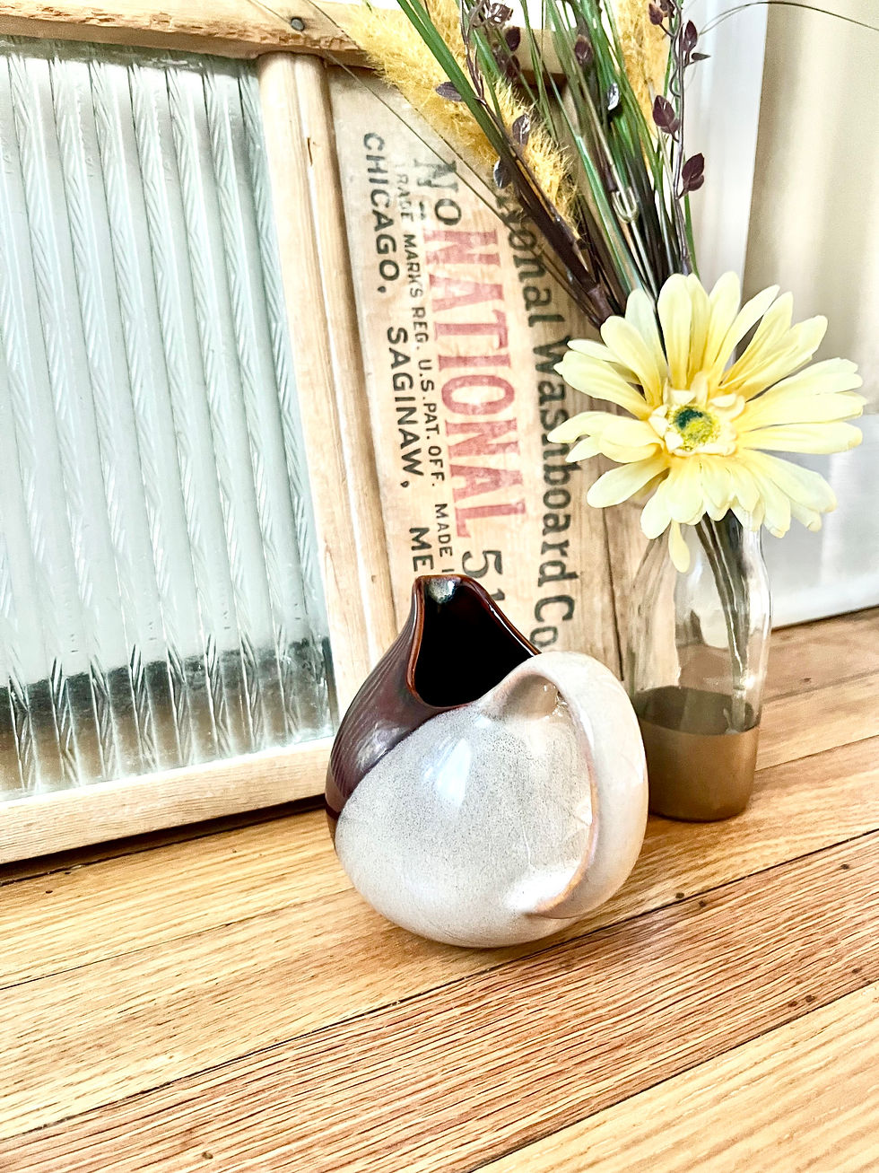 Thumbnail: Vintage Sango Nova Brown Creamer #4933/ Sango Nova Brown Ceramic Creamer