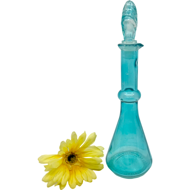 Thumbnail: Vintage Blue Empoli/Genie Bottle / Mid-Century Blue Empoli Decanter Bottle