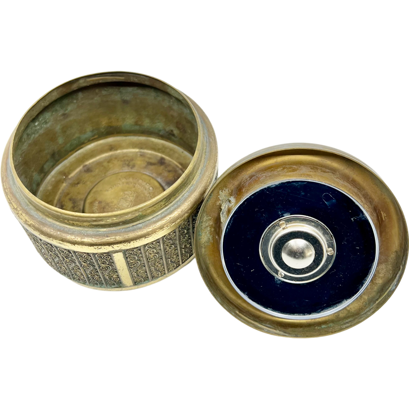 Thumbnail: Vintage Germany Made Metal Brass Roulette Ashtray & Holder