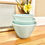 Thumbnail: Vintage Anchor Hocking Fire-King Delphite Splash Proof Blue Mixing Bowls