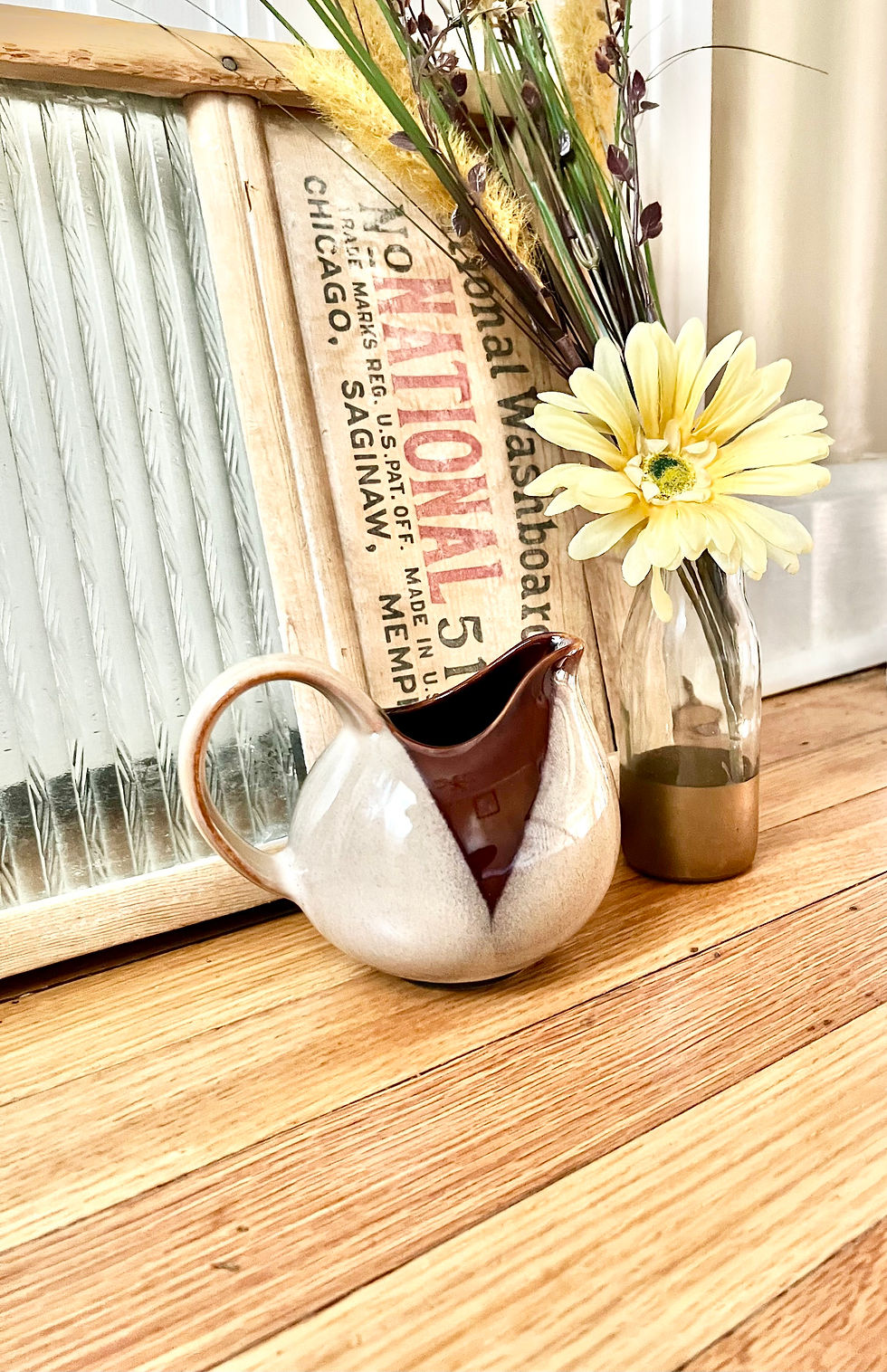 Thumbnail: Vintage Sango Nova Brown Creamer #4933/ Sango Nova Brown Ceramic Creamer