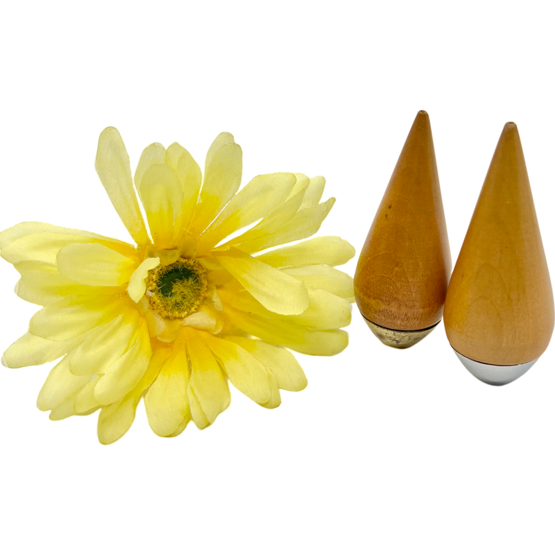 Rare Vintage P.J. Ostergaard Salt Pepper Shakers / Weighted Teardrop Shakers