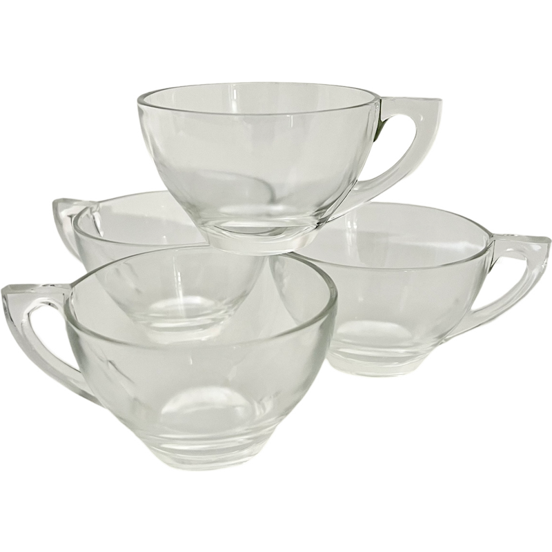 Thumbnail: New Vintage Indiana Glass "Snowflake" Snack Set in Original Box