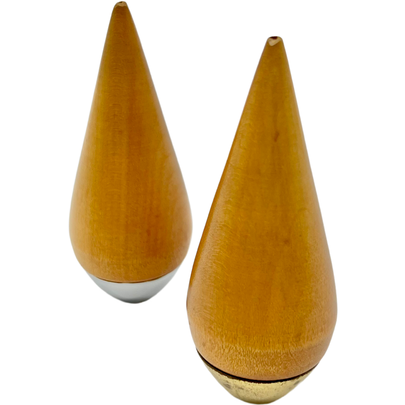 Thumbnail: Rare Vintage P.J. Ostergaard Salt Pepper Shakers / Weighted Teardrop Shakers