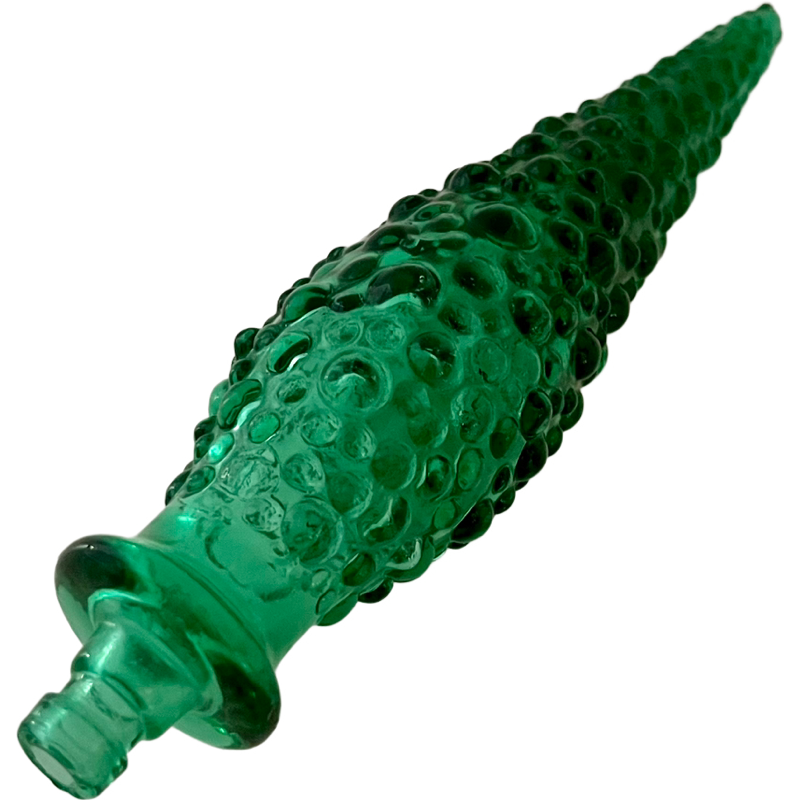 Thumbnail: Vintage Green Empoli/Genie Bottle / 22” Tall Green Hobnail Empoli/Genie Bottle