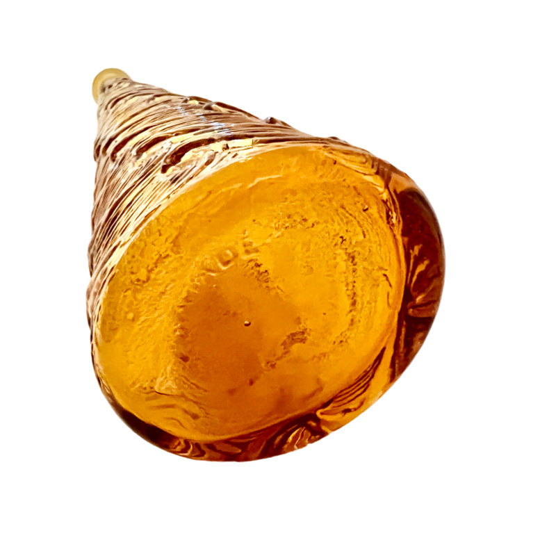 Thumbnail: Vintage Empoli Italian Glass "Amber Waves" Bottle / 22” Tall Amber Empoli