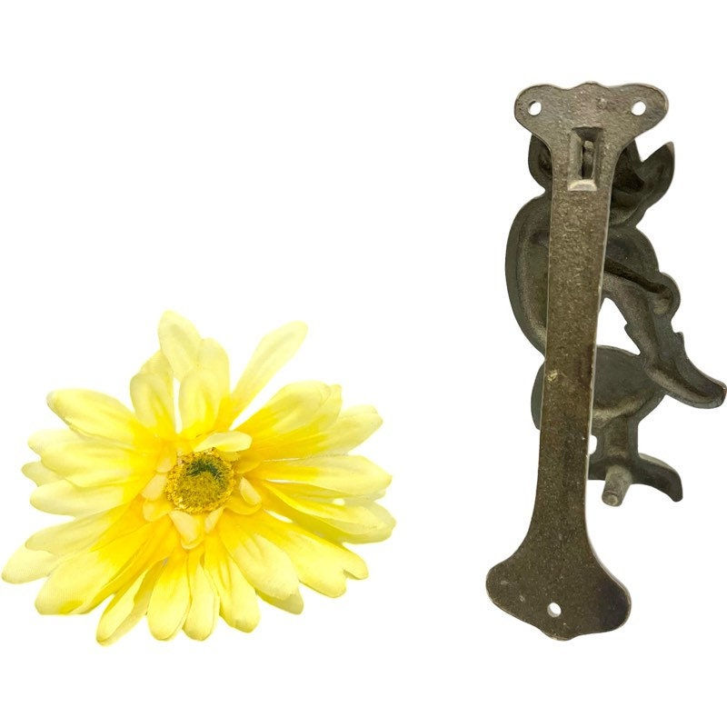 Thumbnail: Antique/Vintage Brass Lucky Pixie Elf Folklore Door Knocker / 1930's Brass Elf D