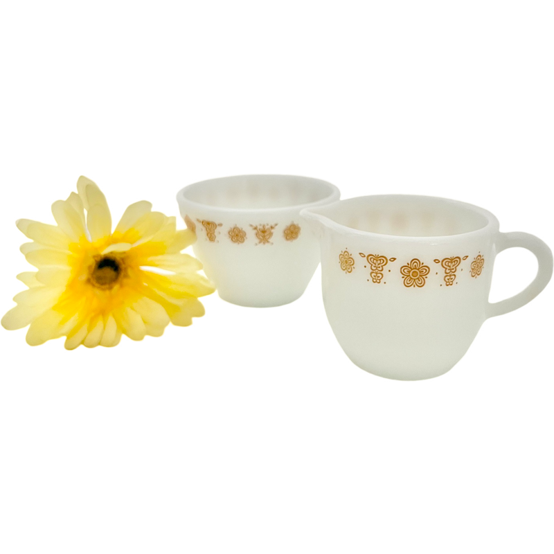 Thumbnail: Butterfly Gold Sugar Bowl and Creamer
