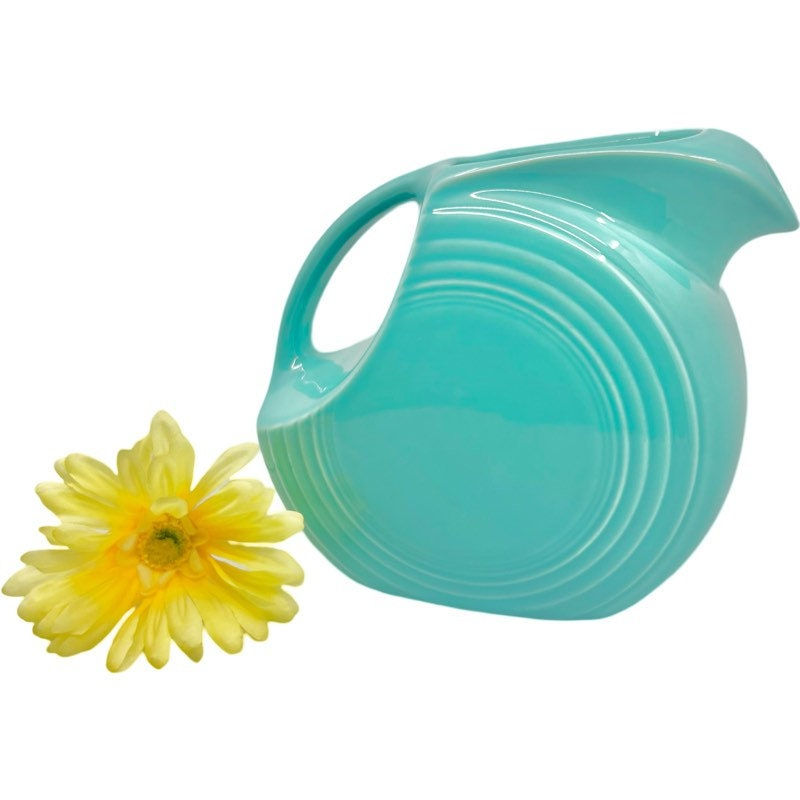 Thumbnail: Vintage Fiesta Turquoise Large Disc Pitcher / 2 Liter Turquoise Disc Pitcher