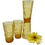 Thumbnail: Vintage Anchor Hocking Lido Milano Honey Gold/Amber SET of 4 Glasses