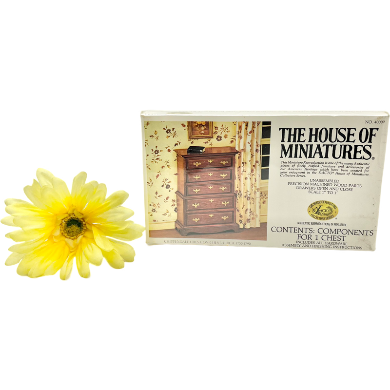Thumbnail: New Vintage House of Miniatures Furniture Kit #40009 / X-Acto Chippendale Chest