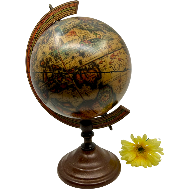 Thumbnail: Vintage Collectible Italian Mercurio D' Oro Table Top Globe