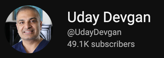 Dr. Uday Devgan Youtube channel preview