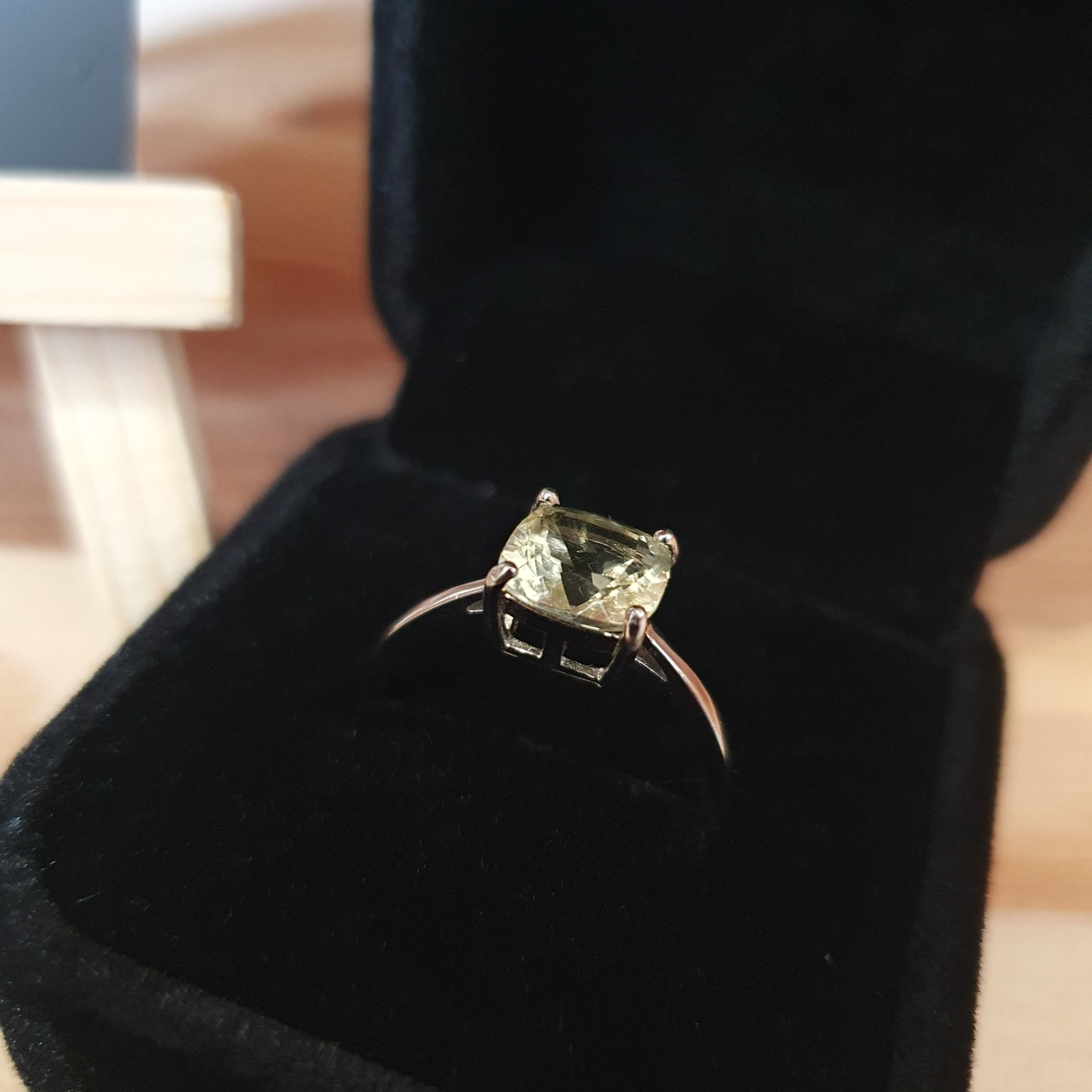 Citrine 925 Silver Ring (November Birthstone)