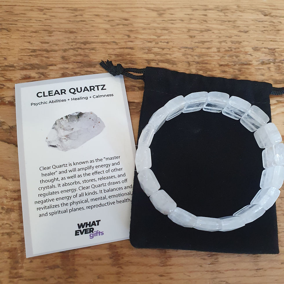 Thumbnail: Clear Quartz Crystal Bangle Bracelet (April Birthstone)