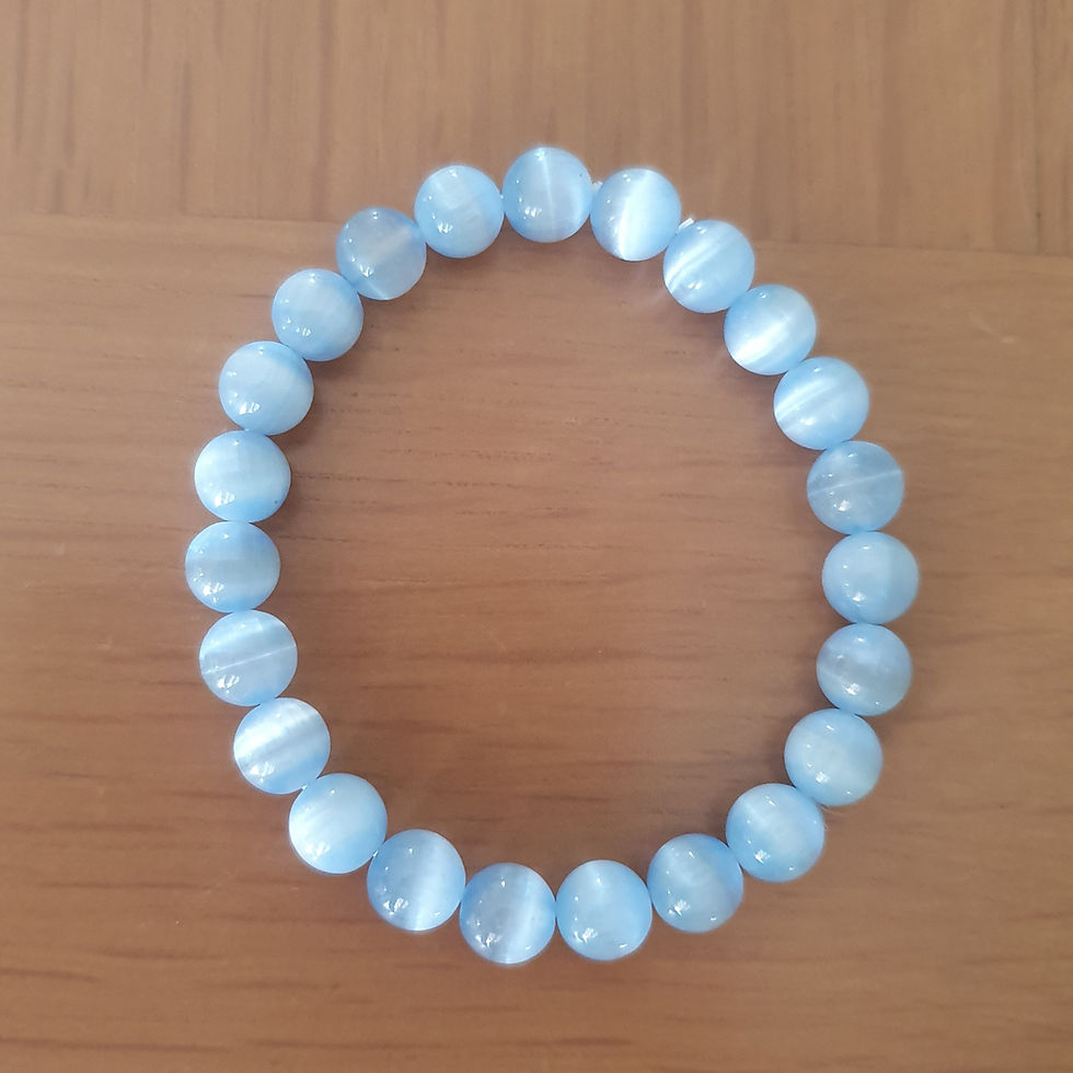 Thumbnail: Blue Selenite Handmade Crystal Bracelet