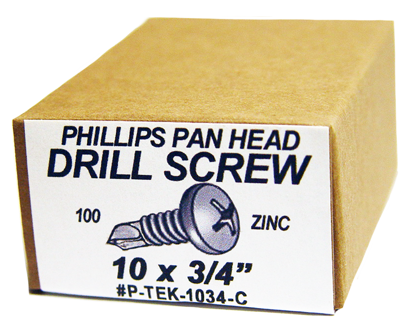 P-TEK-1034-C Phillips Pan Head Self Drilling Tek Screw