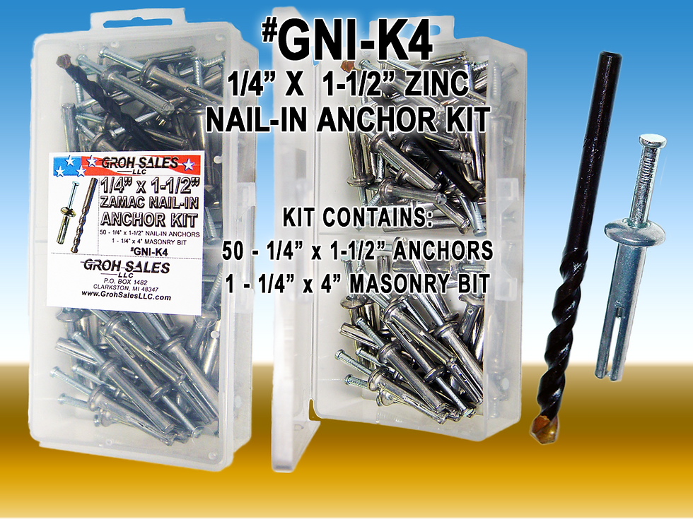 GNI-K4 "Nail-In" Anchor Kit