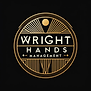 "Luxury Wright Hands Management logo featuring a sophisticated circular design with gold accents, symbolizing premium talent 