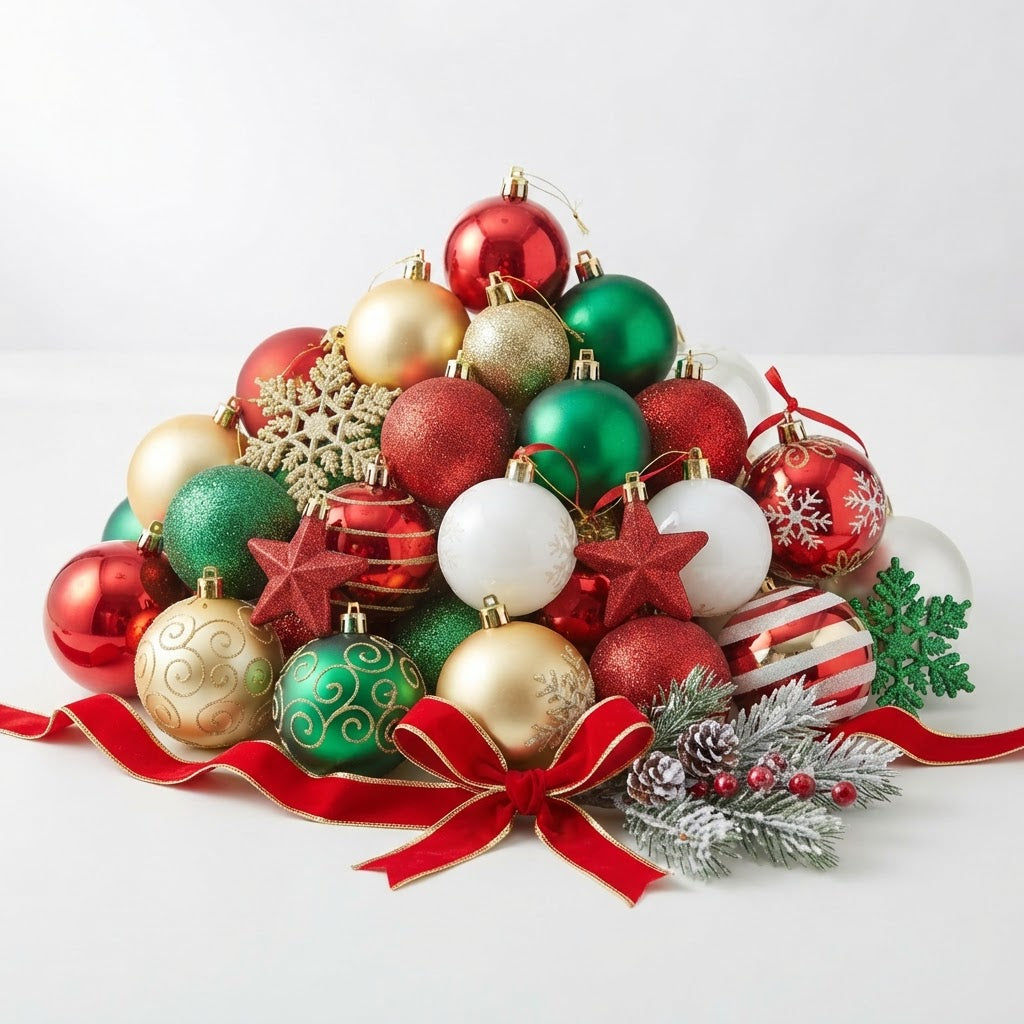 Christmas Ball Ornament Set (24 Pieces)