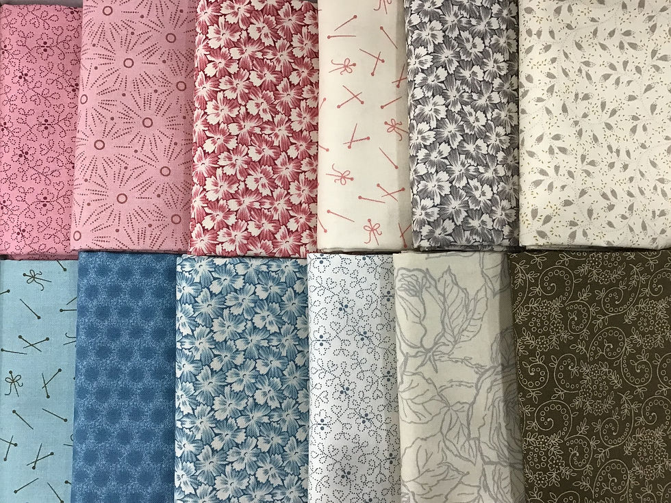 Sewing Basket by Edyta Sitar of Laundry Basket Quilts delivers a cornucopia of useful fabric patterns