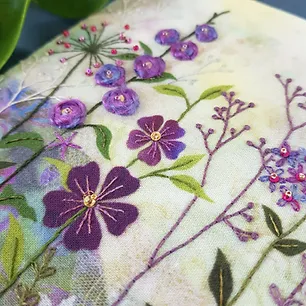 Thumbnail: Purple Garden Hand Embroidery Kit