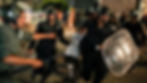 A boy is detained as youth led protests turned violent, in Sale, Morocco, Oct. 1, 2025 (AP photo by Mosa'ab Elshamy).