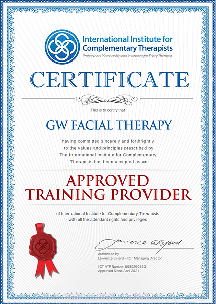 GW Facial Therapy IICT Training Provider Certificate.PNG