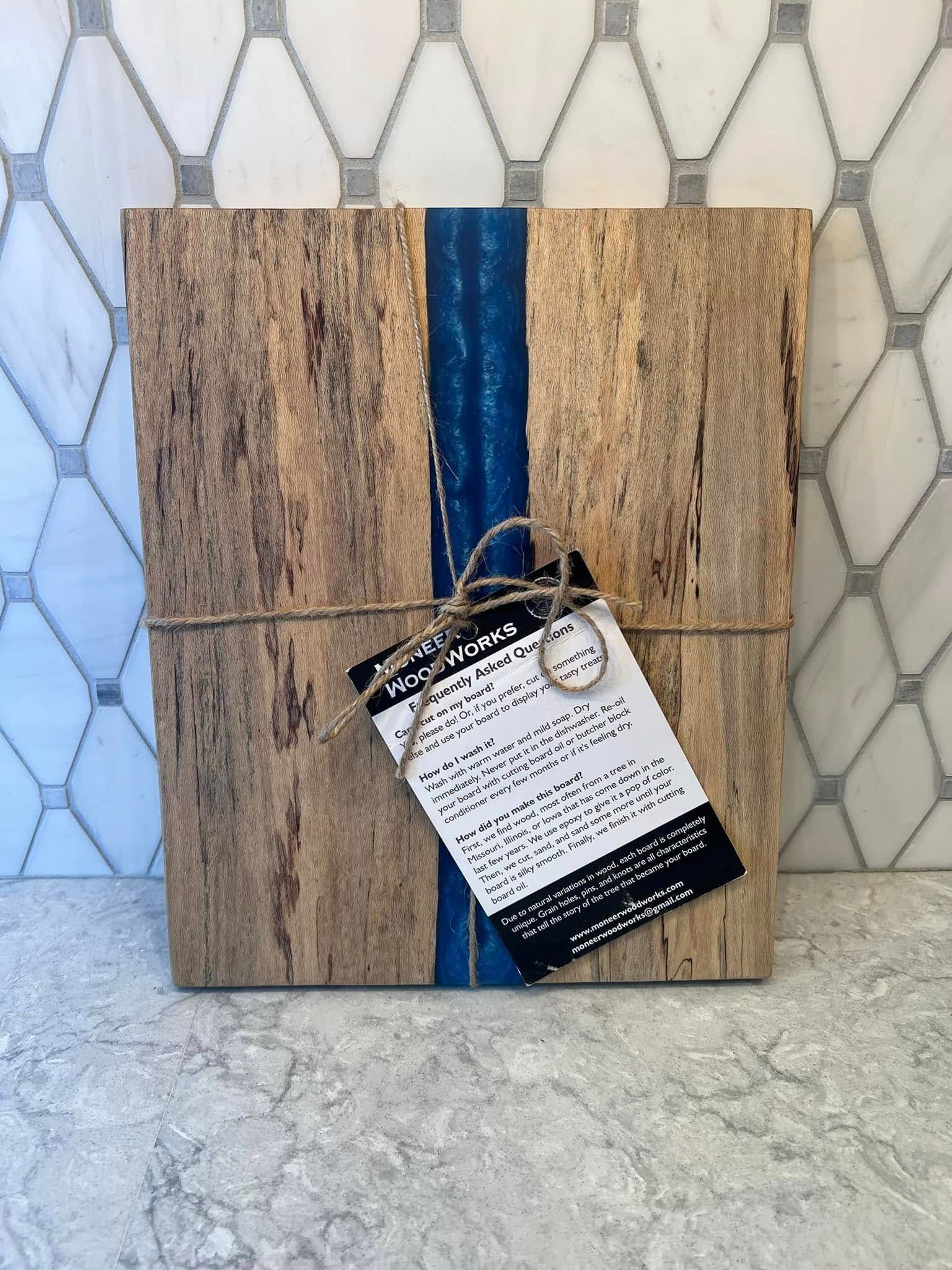 Spalted Maple with Royal Blue