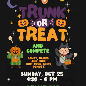Trunk or Treat & Compete - Sunday, October 25, 4:30 - 6 PM