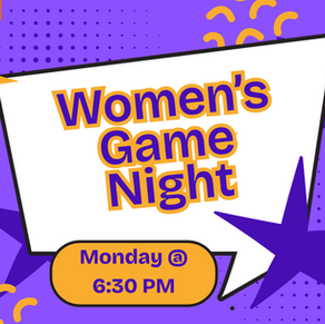Women's Game Night - September 28 at 6:30 PM