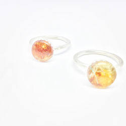 ETSY ring ghost gear Marine Amber