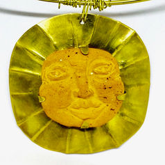 Sun Torc Carved Beach brick & Brass