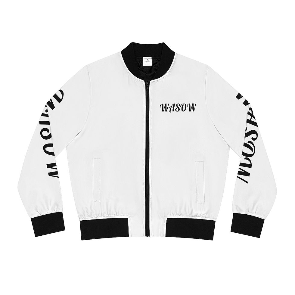 Women's Bomber Jacket (AOP)- WASOW