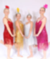 colored sequined flapper costumes