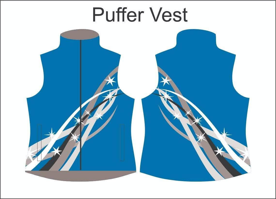 Sublimated puffer vest
