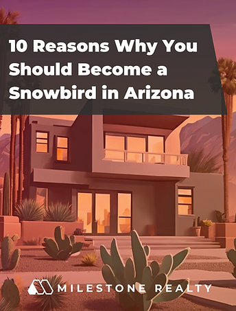A free pdf titled "10 reasons you should become a snowbird in Arizona"