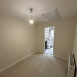 Freshly plastered room ready for decoration